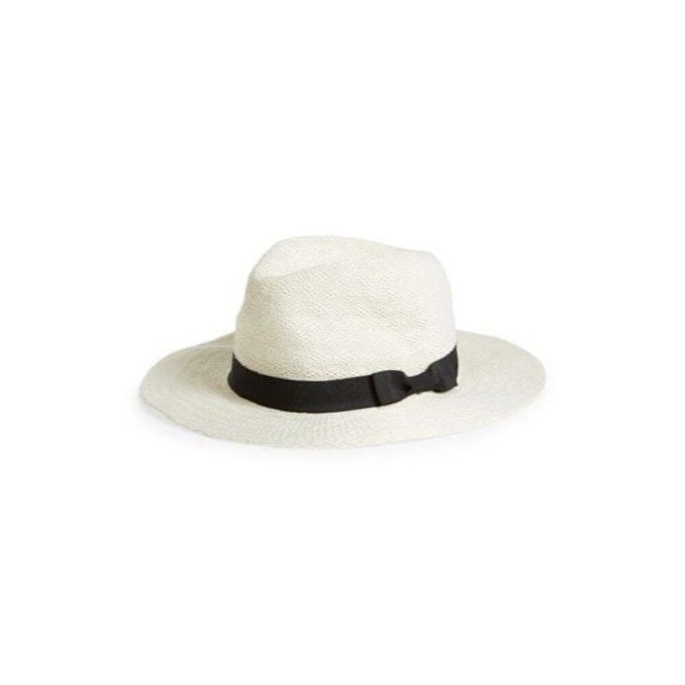 BP. Knit Panama Hat | Nordstrom white with black trim
